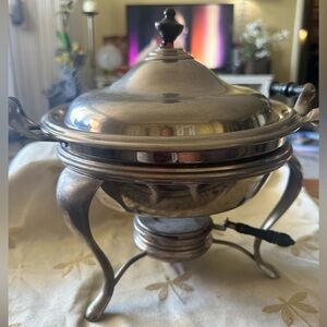 Vintage 5 Piece Manning Bowman & Co Chafing / Warming / Serving / Buffet Dish.